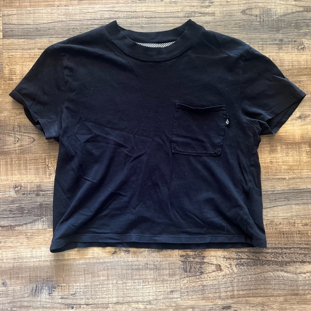 Volcom Outer Banks Black Crop Top